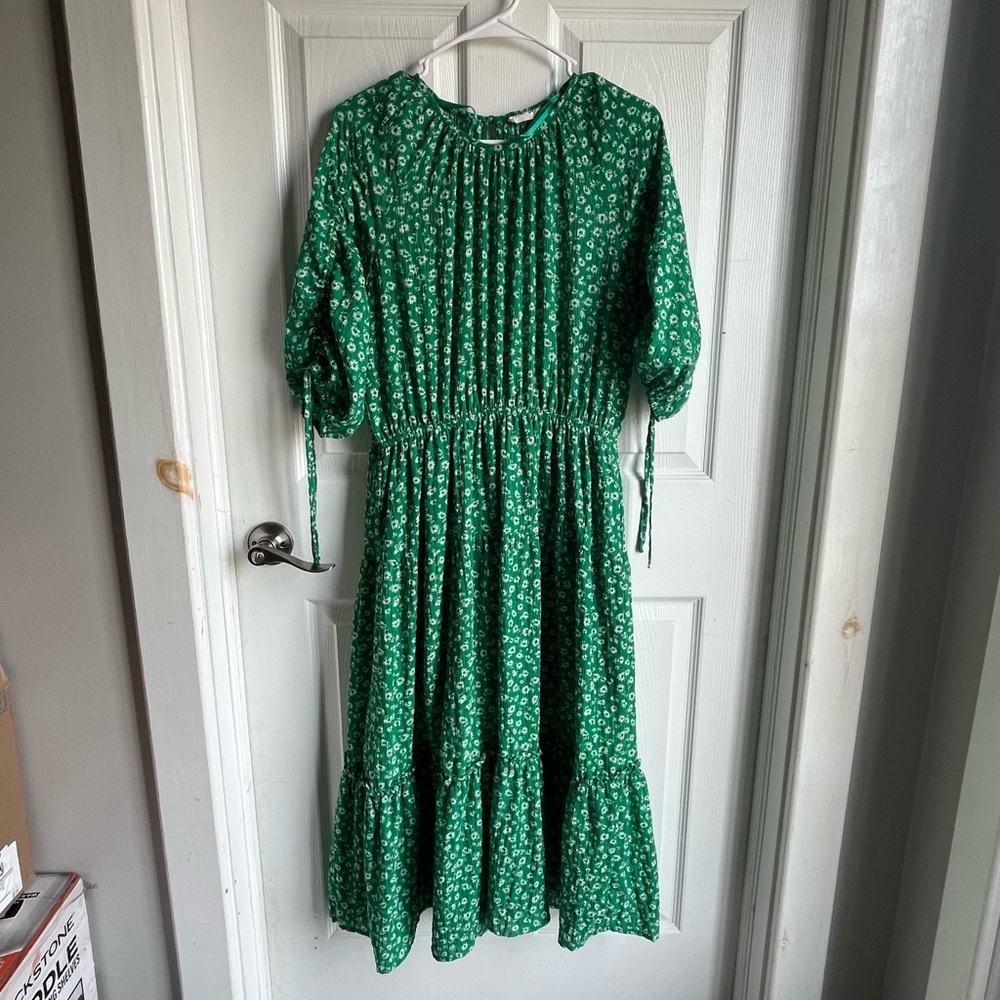Green Floral Maxi Dress - Women